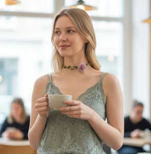 COLLIER RETRO FLEURI ANNABELLE - Imagen 1 de 5