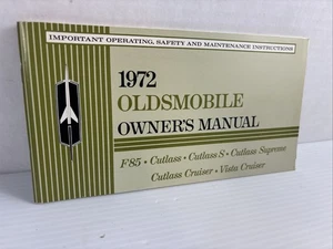 1972 Oldsmobile Cutlass Owners Manual F85 Vista Cruiser Cutlass Supreme New Car - Bild 1 von 20