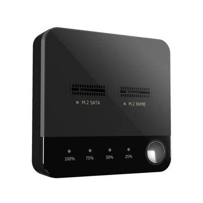 Dual Bay Externes M2 SSD Gehäuse für effiziente Datensicherung und -übertragu - Bild 1 von 4