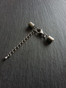 Stainless Steel End Cap Sets for 4.5mm Cord (5mm end caps) - Picture 1 of 13