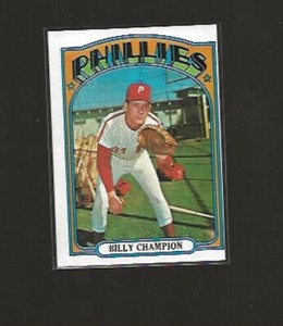 1972 TOPPS BILLY CHAMPION #599 EX-EX+ MID-HIGHER GRADE