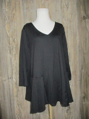 Studio Works Nuevo con Etiquetas Top Negro Cuello en V Talla 3X Bruja Oscura Vamp Boho Festival Gótico Otoño Foto 1 de 4