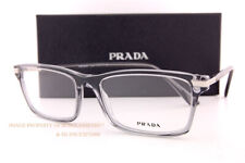 Brand New Prada Eyeglass Frames 03YV 08U Transparent Grey Size 56 For Men