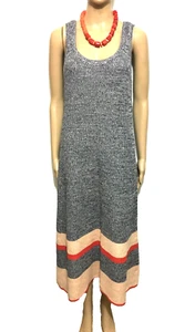 Veronika Maine midi knot dress, sz. 12/M dark blue speckled, NWOT - Picture 1 of 6