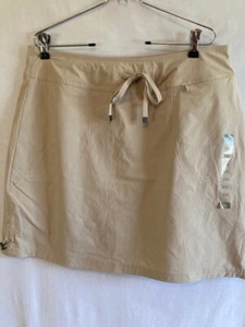 Green Tea Womens Skort Size 2XL Khaki Nylon Stretch Shorts Under Skirt NEW - Picture 1 of 6