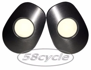2002-2003 YAMAHA YZF-R1 Greggs Custom Signals Black Frosted Front Lights - Picture 1 of 1