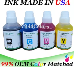 4 PK GI-26 Pigment Ink Bottle Set for Canon Pixma MAXIFY GX6020 GX7020 Printer - Picture 1 of 5