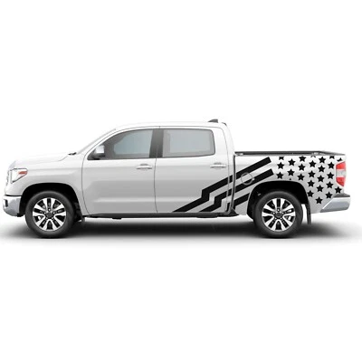 Calcomanía adhesiva gráfica bandera de Estados Unidos lateral compatible con Toyota Tundra Foto 1 de 3