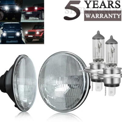 Pair 7" inch Round LED Headlights High/Low Beam For Chevrolet Chevy II 1964-1967 - Image 1 of 4