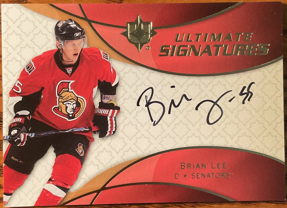 2008-09 Ultimate Collection Ultimate Signatures Brian Lee #US-LE Ottawa Senators - Image 1 of 2