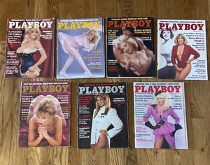 Vintage 1984 Playboy Magazines Lot of 7 All With Centerfolds - Picture 1 of 8