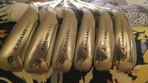 Used RH Adamsgolf a7os Set Of 6-PW SW Steel Regular Flex  - Picture 1 of 9