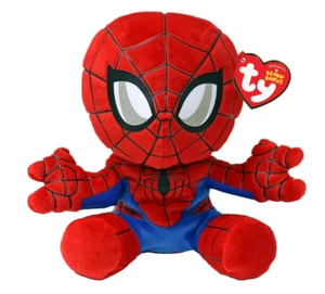 TY Spiderman 6" Soft Beanie Baby - Picture 1 of 1