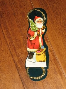 Vtg. 1970's Christmas Reproduction Handmade Scrap Ornament tinsel 9.5" - Picture 1 of 3