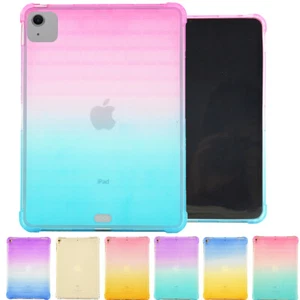 Shockproof For iPad Air 11 M3 2025 Silicone Case Gradient Soft Protective Cover - Picture 1 of 52