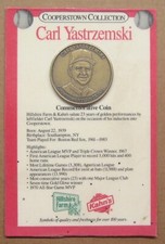 1989 Carl Yastrzemski Cooperstown Collection Commemorative Coin Hillshire Farm 