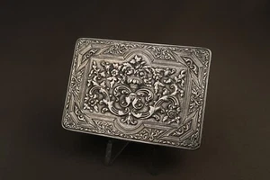 Antique Austrian Silver Box Case with Gilt Interior 19th Century - Picture 1 of 24