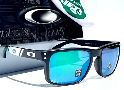 NFL Oakley Holbrook New York JETS Matte Black PRIZM Jade Lens Sunglass 9102-S6 - Image 1 of 4