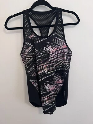 Camiseta sin mangas Reebok colorida para mujer talla pequeña camisa de entrenamiento espalda deportiva Foto 1 de 4