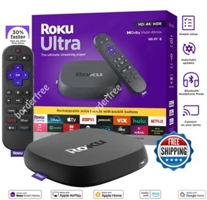⚡Roku Ultra Ultimate 4K HDR 10+ Dolby Vision Atoms Bluetooth WiFi 6 Voice Remote - Picture 1 of 8