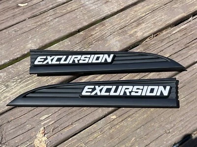NEW 2000 2001 2002 2003 2004 2005 FORD EXCURSION CUSTOM FRONT FENDER EMBLEMS BW - Image 1 of 4