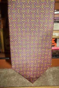  Brooks Brothers Silk Men's Necktie Wine/Gold Preppy Design 58x3.75 Made in USA - Picture 1 of 10
