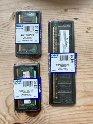 Memoria Dell 2 X 2 GB + 1 x 1 GB Módulo Actualización 3678, 2311, RAM, Memory Sticks Foto 1 de 2