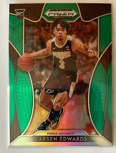 2019 PANINI PRIZM DRAFT PICKS CARSEN EDWARDS #98 CELTICS RC GREEN PRIZM MINT
