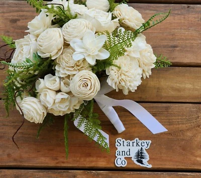 Traditional Wedding Bouquet with a matching Boutonniere - Image 1 of 4