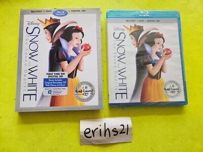 Snow White and the Seven Dwarfs (Blu-ray/DVD+DIGITAL CODE, 1937) w/Slipcover NEW - Image 1 of 3
