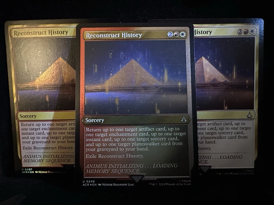 3x Reconstruct History - MTG Assassin’s Creed U 0097 & 0245 Etch Foil & Norm - Image 1 of 1