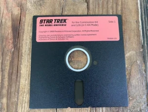 Commodore 64 & 128 Star Trek The Rebel Universe Floppy Disk Side 1 Only - Picture 1 of 2