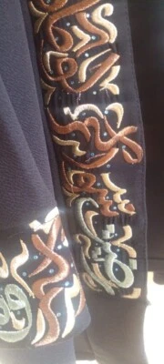 Vestido árabe Tatreez bordado hecho a mano talla libre Foto 1 de 4