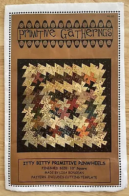Itty Bitty Primitive Pinwheels Quilt Acrylic Template Primitive Gatherings #321 - Image 1 of 4
