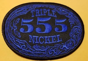 Parche de destino bordado triple níquel 555 de Ohio aprox 3x4" azul - Imagen 1 de 3