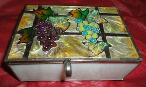 KUNSTGLAS SCHMUCKKÄSTCHEN/SCHMUCKKÄSTCHEN SILBERRAHMEN GENIAL! - Bild 1 von 12