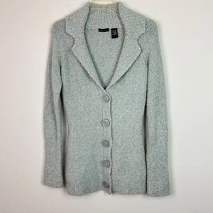 Moda International Women's Wool Blend Cardigan Sweater Mint Green Size Small - Picture 1 of 8