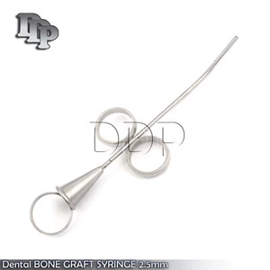 Dental Curved Syringes 2.5mm Amalgam Bone Grafting Implant Instruments - Picture 1 of 3