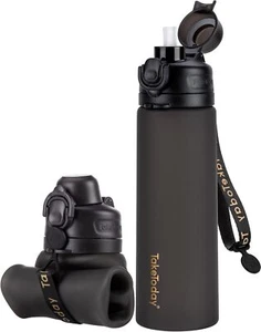 20 oz Collapsible Water Bottle, Leak Proof, BPA Free, Collapsible Silicone - Picture 1 of 8