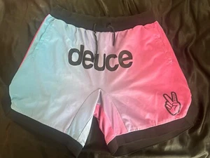 Deuce Brand Miami Heat Pink/ Blue ‘Miami Vice’ Gradient Shorts Size LARGE - Picture 1 of 5