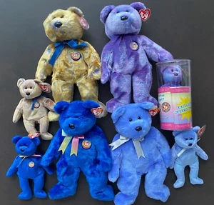 (8 SET) Ty Beanie Babies/Buddies BÄR: CLUBBY I, II, III, IV (1,2,3,4) 1998-2001 - Bild 1 von 10