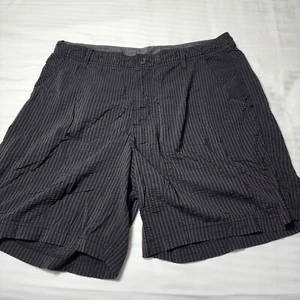Pantaloncini di lusso LULULEMON Athletica Classic neri Seersucker a righe da uomo - 36 - Foto 1 di 11
