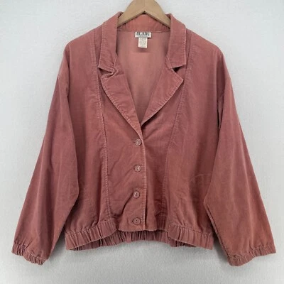 Blazer BLAIR Mujer 14 Pana Chaqueta Cuello Muesca 4 Botones Mezcla Algodón Rosa Foto 1 de 4