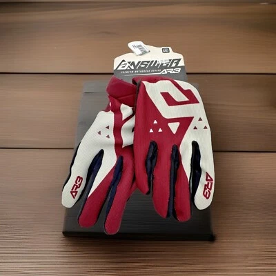 Answer Racing AR3 Premium Racing Gloves Berry & Ghost Men's Size Medium # 445816 - Image 1 of 4