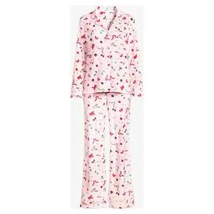 Joyspun Women's Velour Knit 2-Piece Pajama Set, Pink Size XL(16-18) - Picture 1 of 4