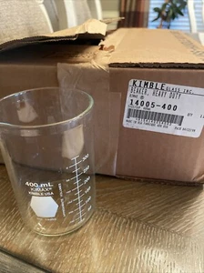 KIMAX 14005-400 Borosilikatglas Schwerlast niedrige Form Becherglas, 400ml 12er Kiste - Bild 1 von 4