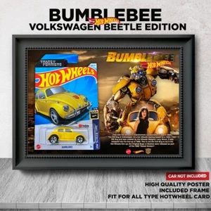 Display Frame - Hotwheels Volkswagen Beetle Edition Poster On Desk or Wall Mount - Picture 1 of 5