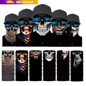 Sunscreen Motorcycle Biker Cycling Neck Gaiters Tube Snood Fabric Masks Bandana - Picture 1 of 63