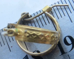 sterling silver gold plate hoop earings 1.5 grams by creola - Picture 1 of 2