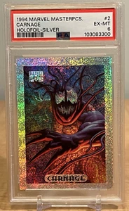 Fleer Marvel Masterpieces 1994 Holofoil Silver Carnage #2 PSA 6 - Imagen 1 de 6